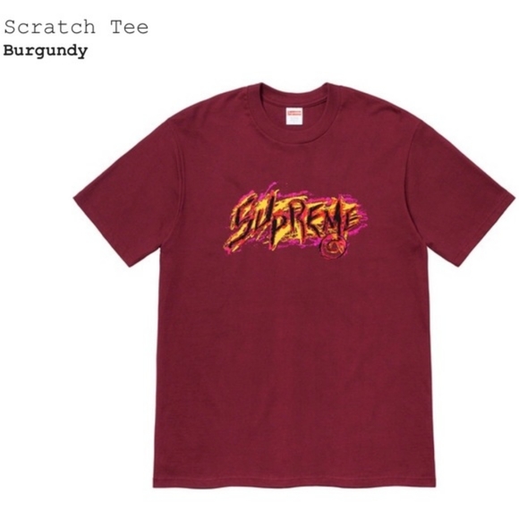 Scratch Tee Burgundy - Picture 5 of 5